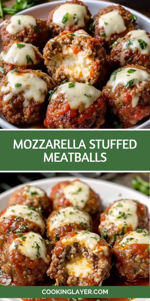 Mozzarella Stuffed Meatballs