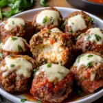 Mozzarella Stuffed Meatballs