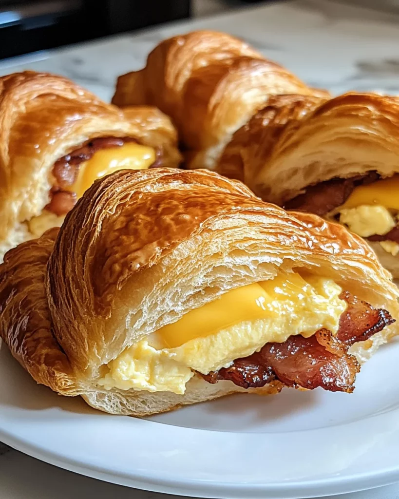 Killer Maple Mustard Croissant Breakfast Sandwiches