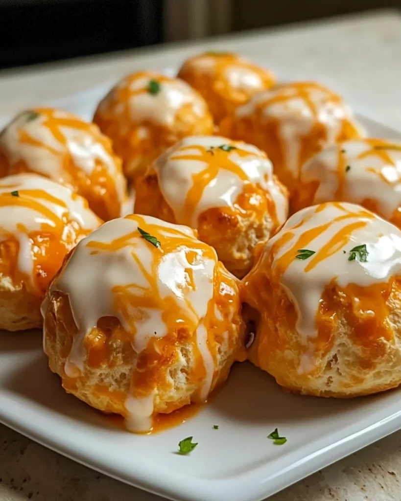 Cheesy Buffalo Ranch Chicken Bombs