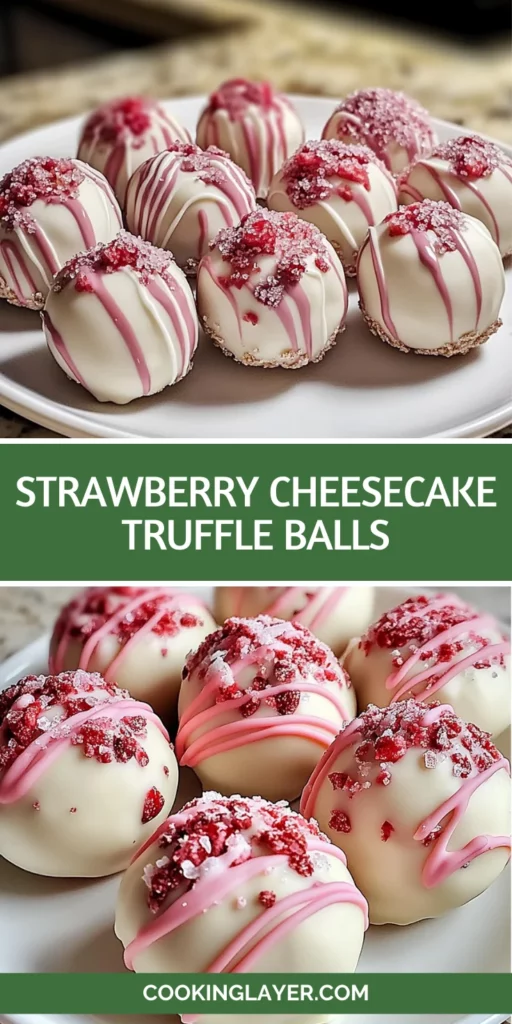 strawberry cheesecake truffle balls
