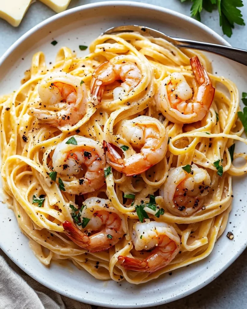 Creamy Garlic Shrimp Pasta
