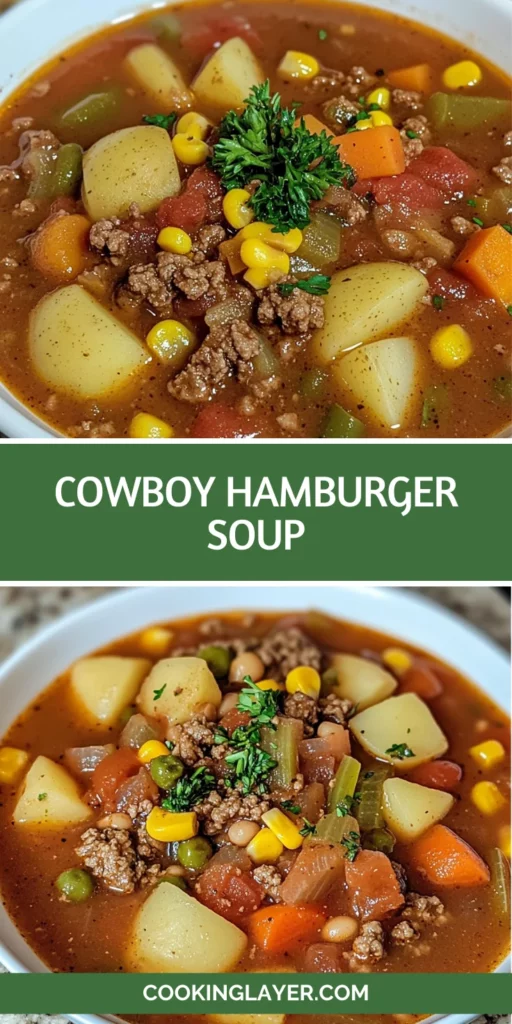 Cowboy hamburger soup