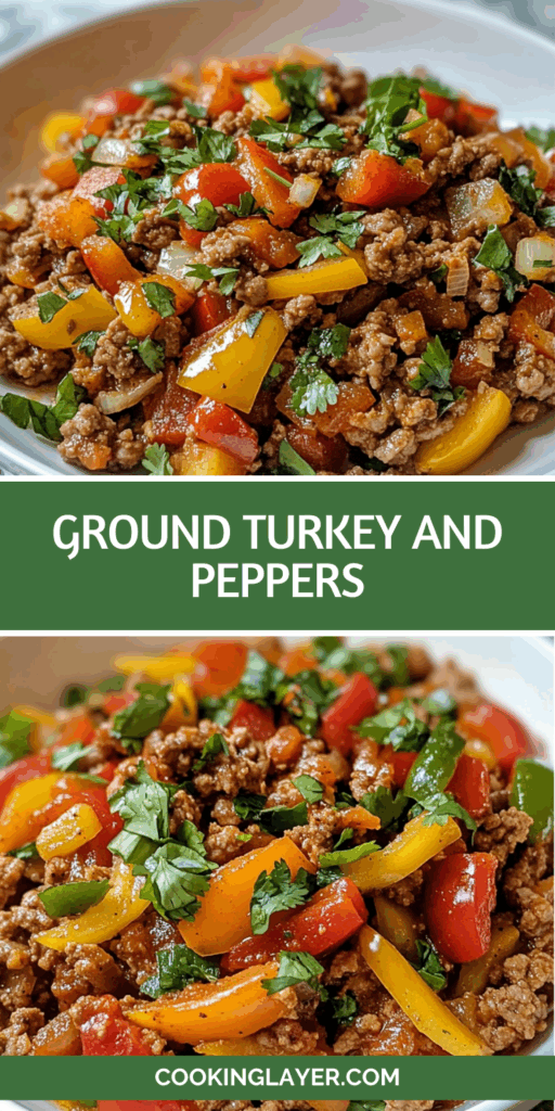 ground turkey and peppers