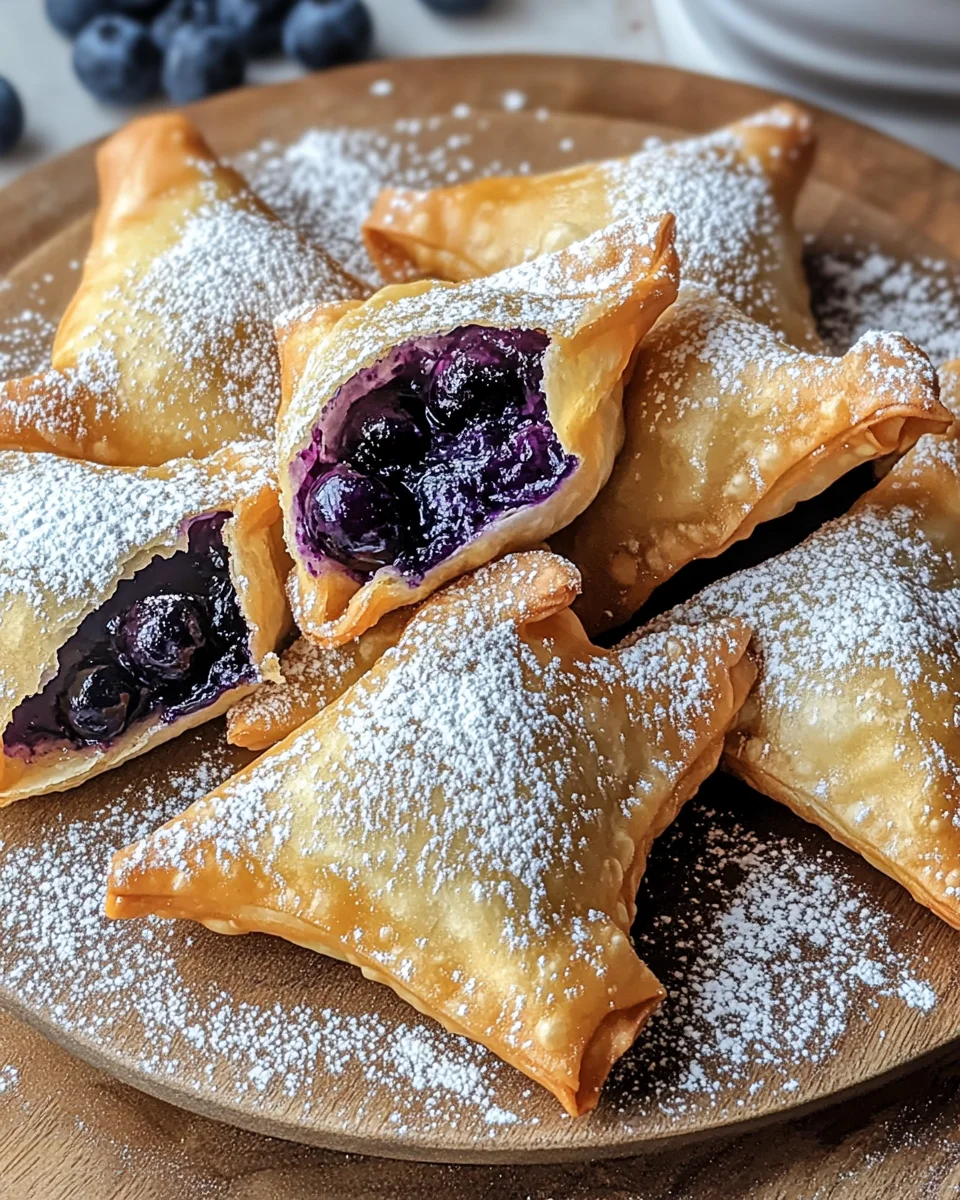Air Fryer Blueberry Cheesecake Wontons: A Sweet Delight!