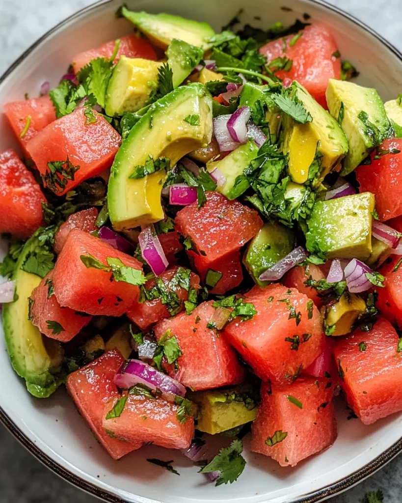 Avocado Watermelon Salad