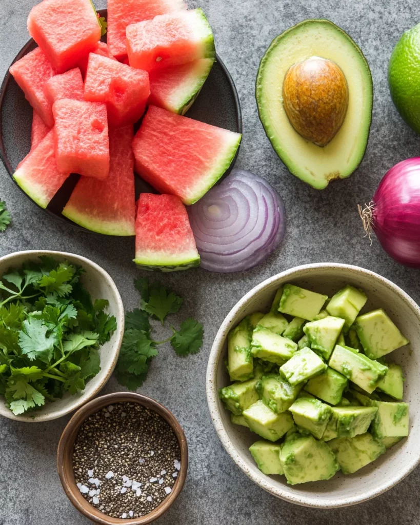 Avocado Watermelon Salad