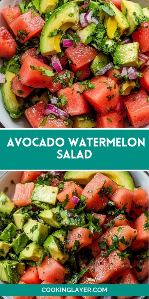 Avocado Watermelon Salad
