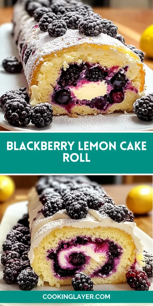 Blackberry Lemon Cake Roll