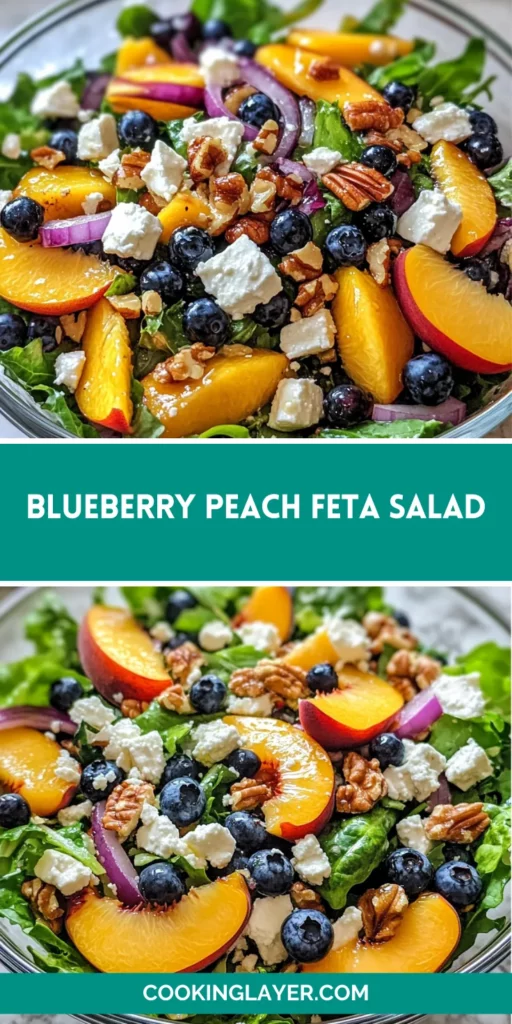 Blueberry Peach Feta Salad