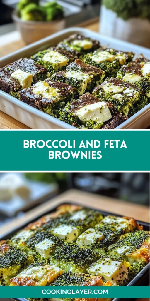 Broccoli and Feta Brownies
