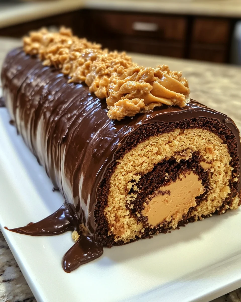 Chocolate Peanut Butter Cake Roulade: Indulge Today!