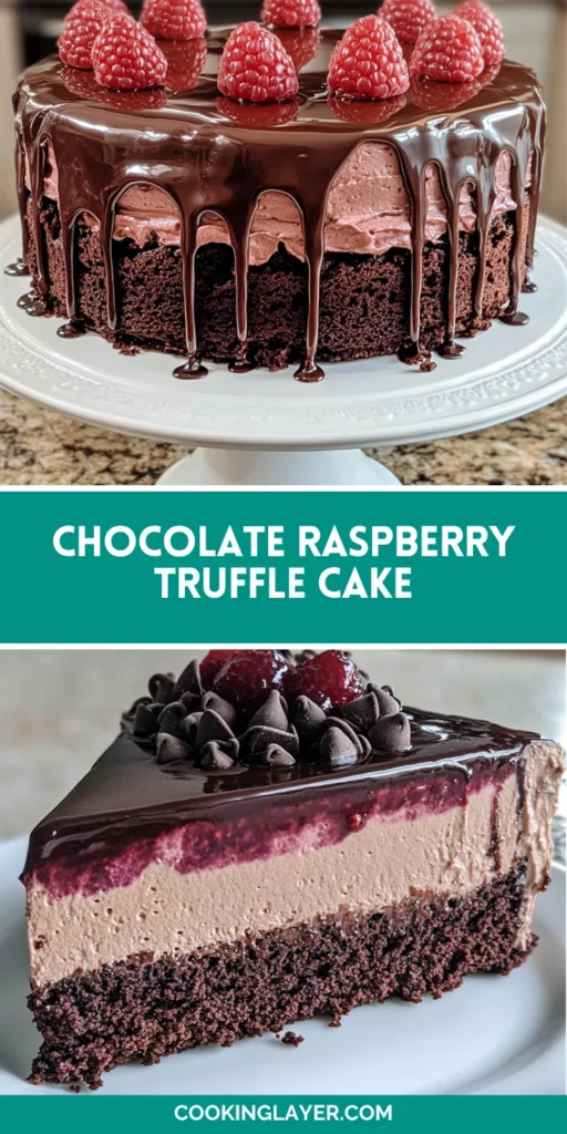 Chocolate Raspberry Truffle Cake