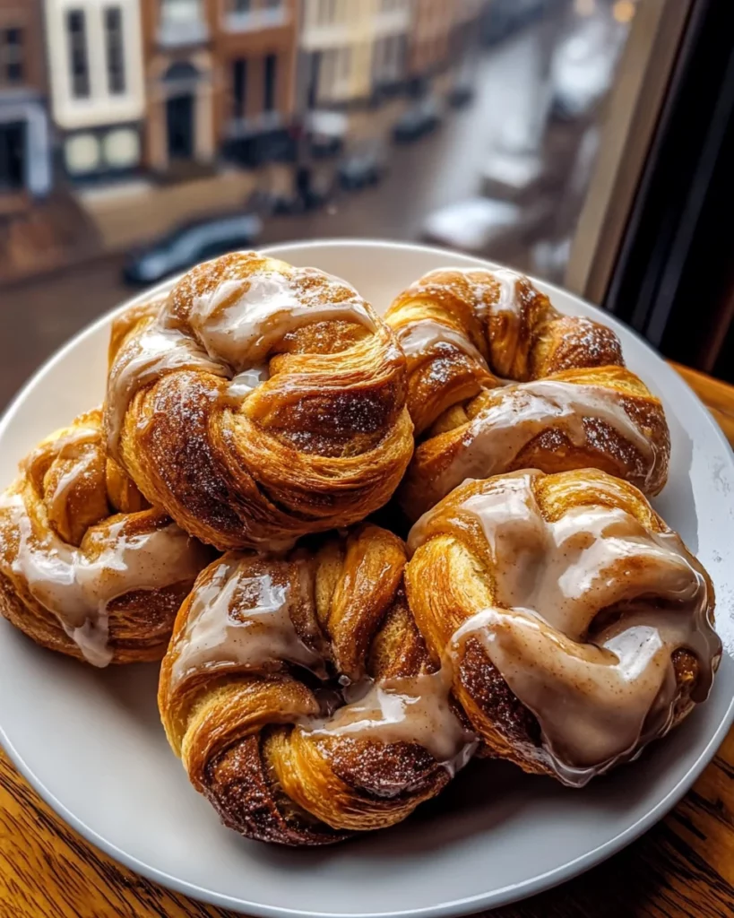 Cinnamon Knots with Coffee Icing