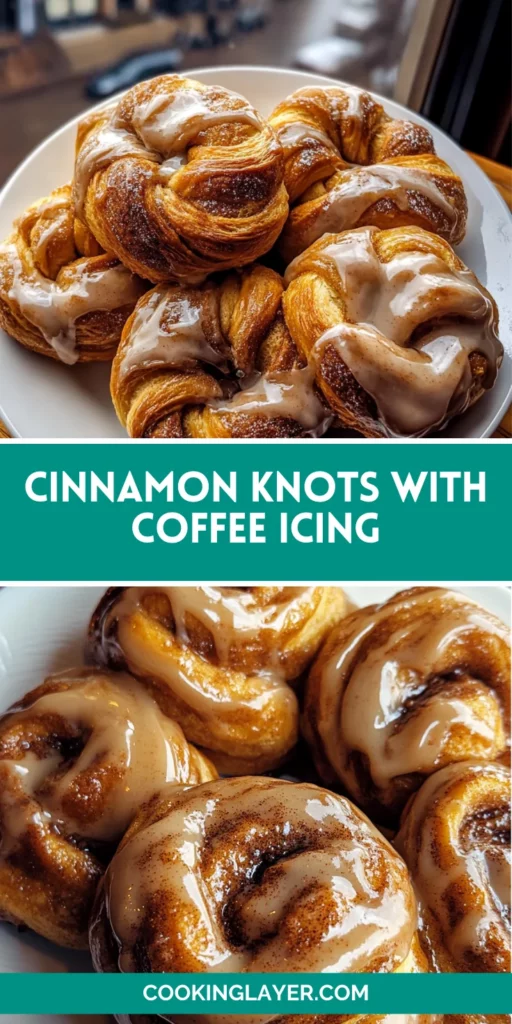 Cinnamon Knots with Coffee Icing