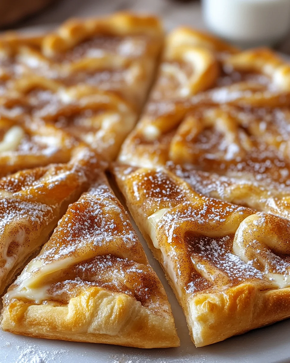 Cinnamon-Sugar Pizza made with Crescent Rolls is Delicious!
