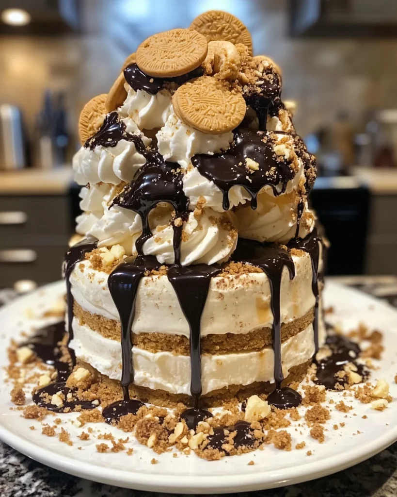 Cookies and Cream Cheesecake Tower