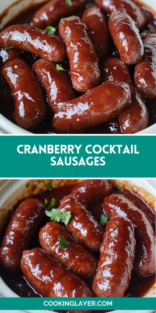 Cranberry Cocktail Sausages