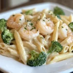 Creamy Shrimp Alfredo Pasta with Broccoli