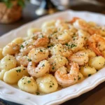 Creamy Shrimp and Gnocchi with Garlic Parmesan