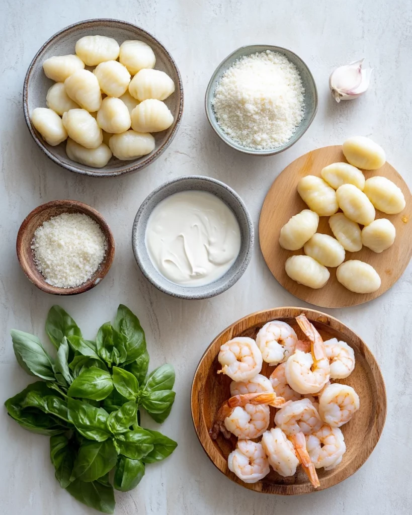 Creamy Shrimp and Gnocchi with Garlic Parmesan