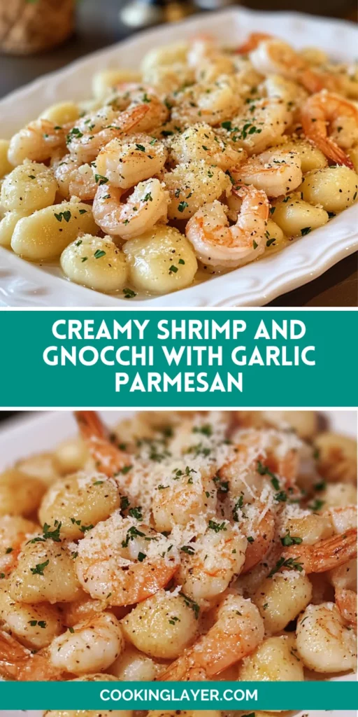 Creamy Shrimp and Gnocchi with Garlic Parmesan