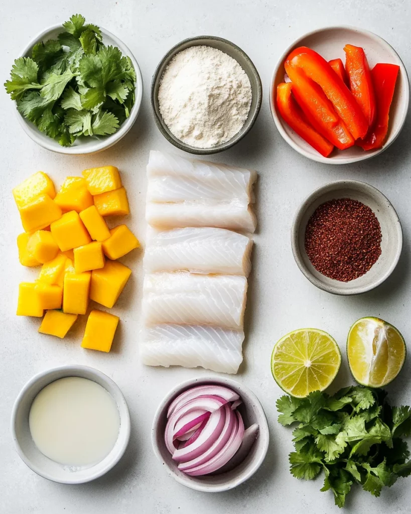 Crispy Coconut Crusted Fish with Fresh Mango Salsa