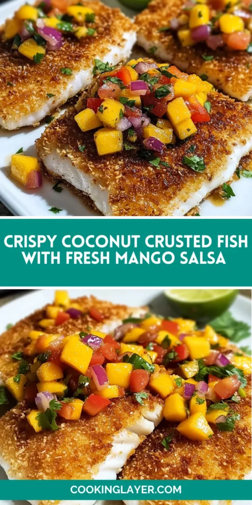 Crispy Coconut Crusted Fish with Fresh Mango Salsa