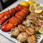 Garlic Butter Lobster and Scallops Medley