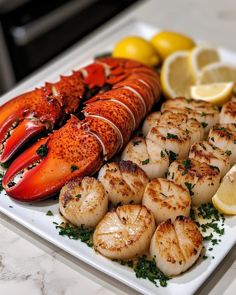 Garlic Butter Lobster and Scallops Medley: A Delightful Treat!