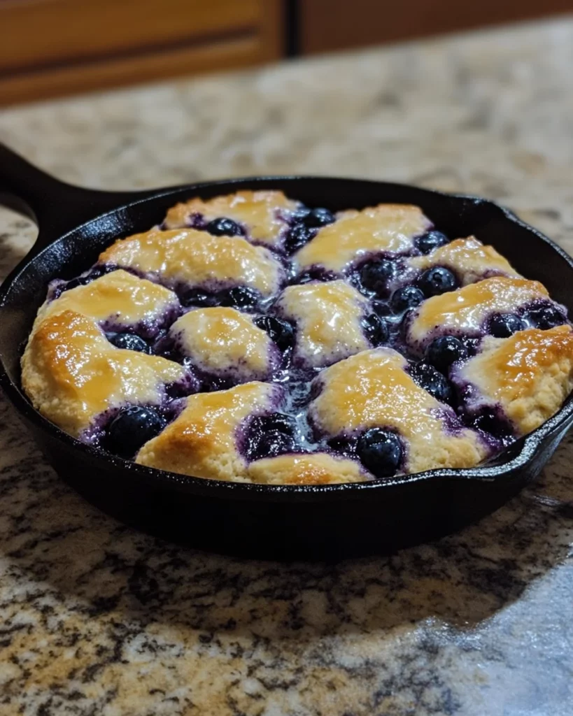 Glazed Blueberry Butter Swim Biscuits