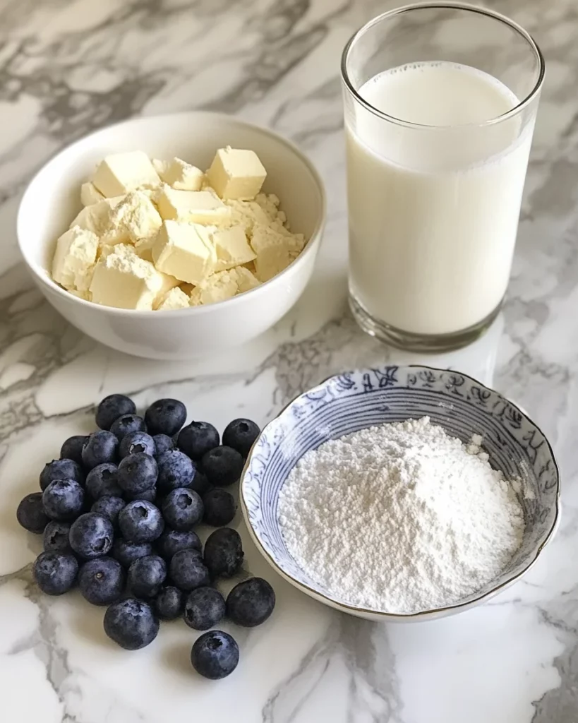 Glazed Blueberry Butter Swim Biscuits