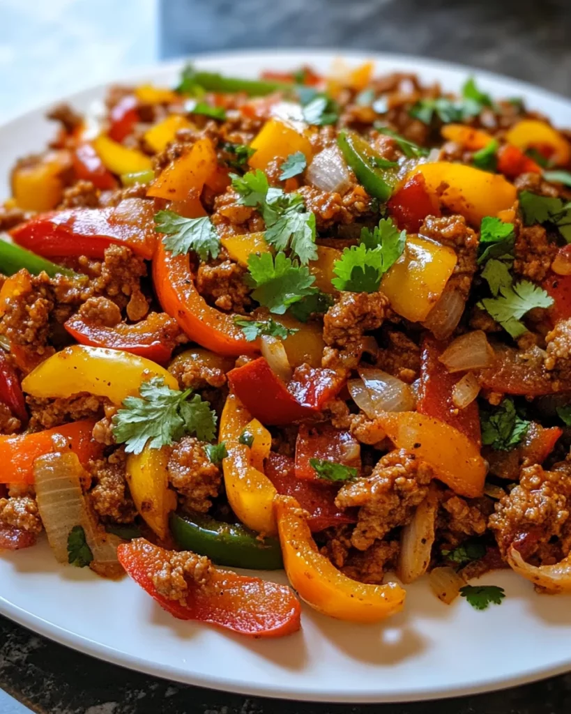 Ground Turkey and Peppers