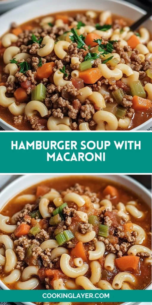 Hamburger Soup with Macaroni
