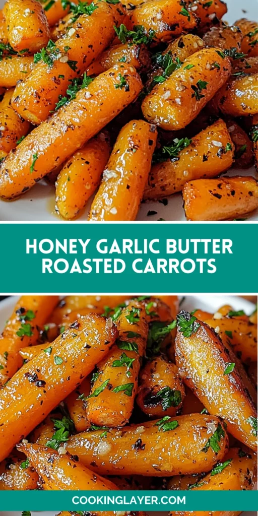 Honey Garlic Butter Roasted Carrots