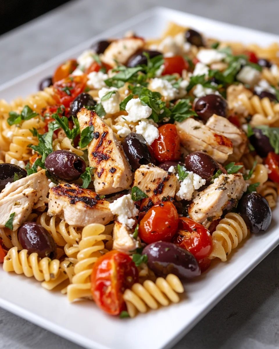 Mediterranean Chicken Pasta Salad: A Delicious Twist!