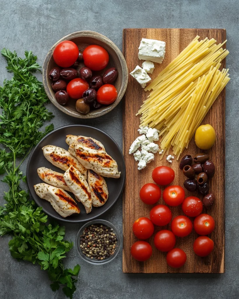 Mediterranean Chicken Pasta Salad