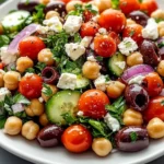Mediterranean Chickpea Feta Salad