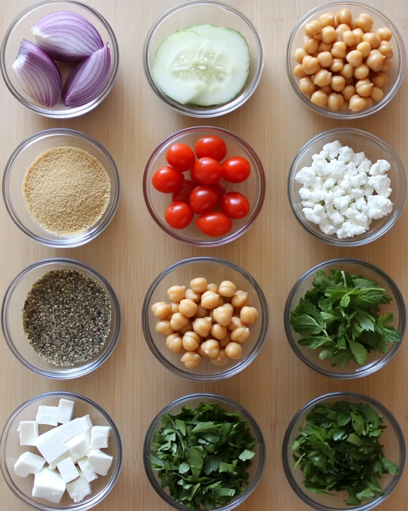 Mediterranean Chickpea Feta Salad