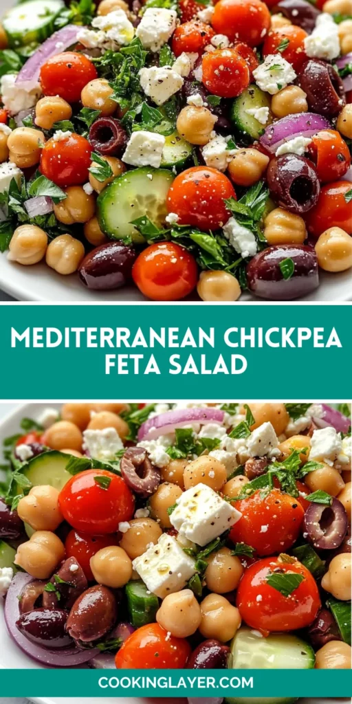 Mediterranean Chickpea Feta Salad