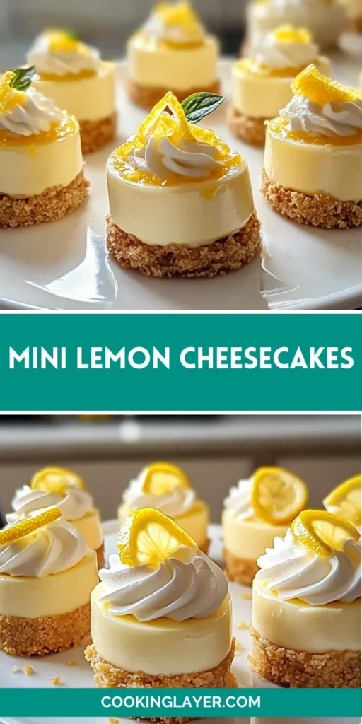 Mini Lemon Cheesecakes