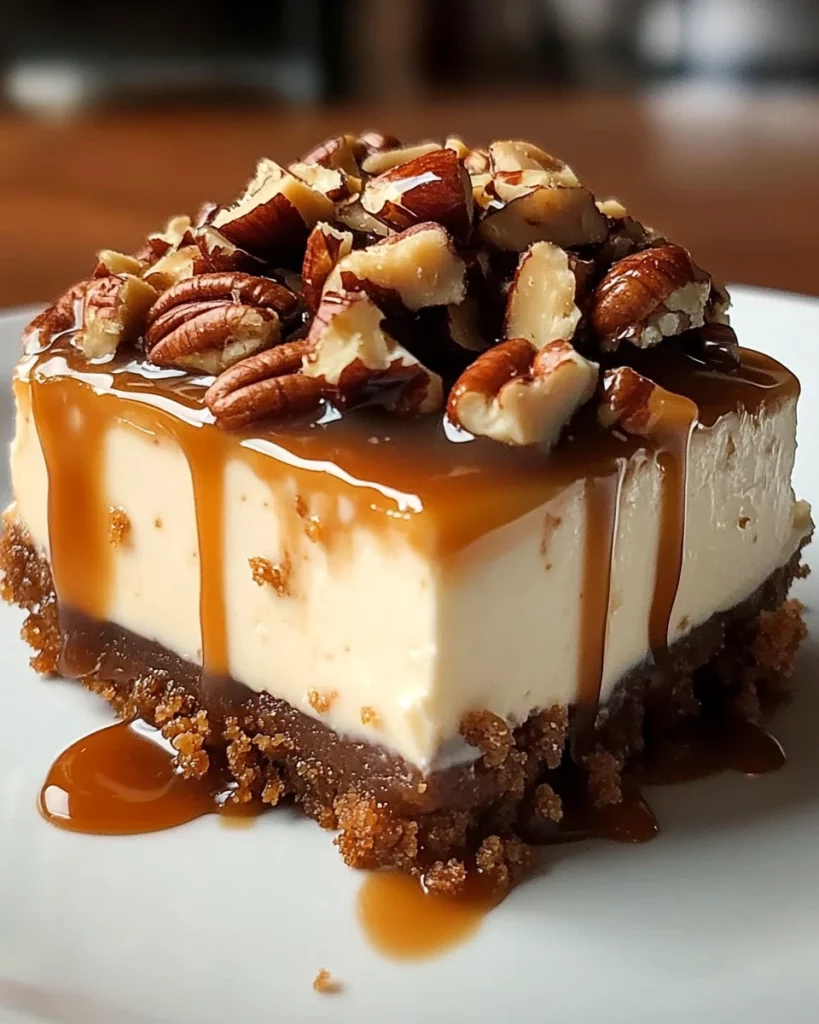 No Bake Turtle Cheesecakes
