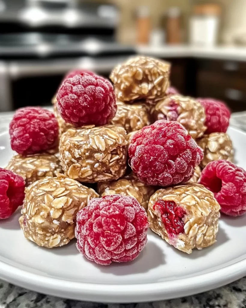 Raspberry Almond Energy Bites