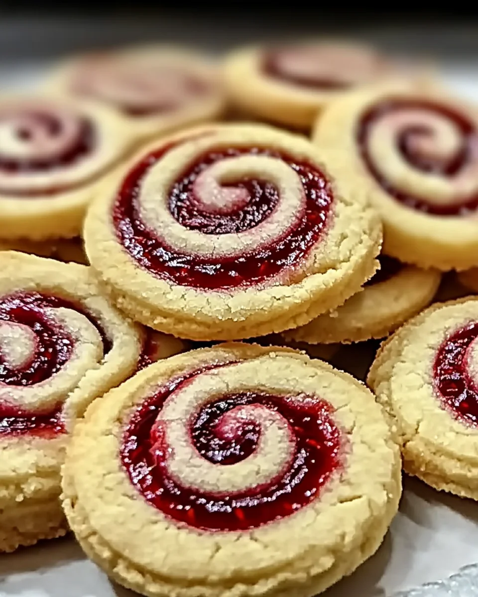 Raspberry Swirl Shortbread Cookies that Melt in Your Mouth!