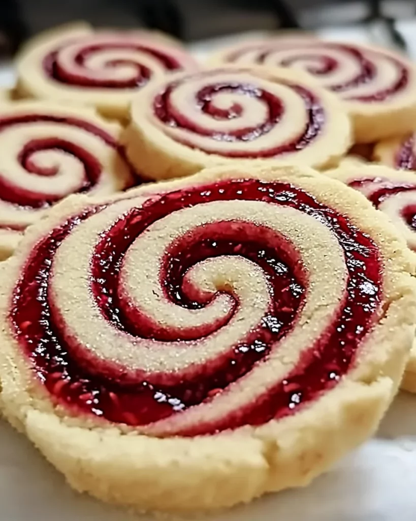 Raspberry Swirl Shortbread Cookies