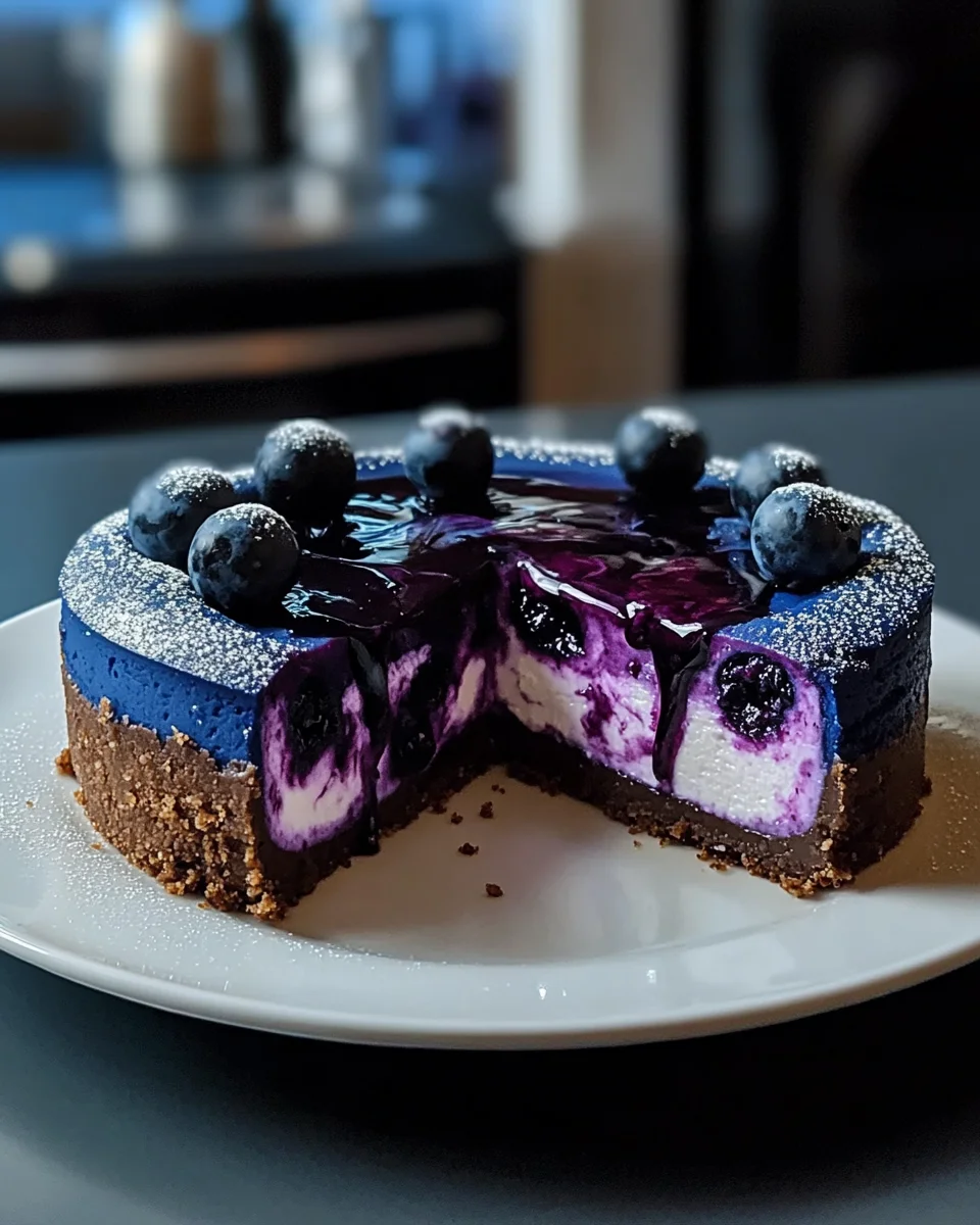 Ravenclaw Midnight Blueberry Cheesecake: A Magical Delight!
