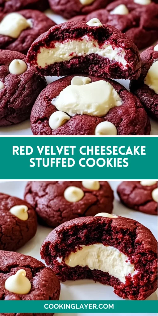 Red Velvet Cheesecake Stuffed Cookies