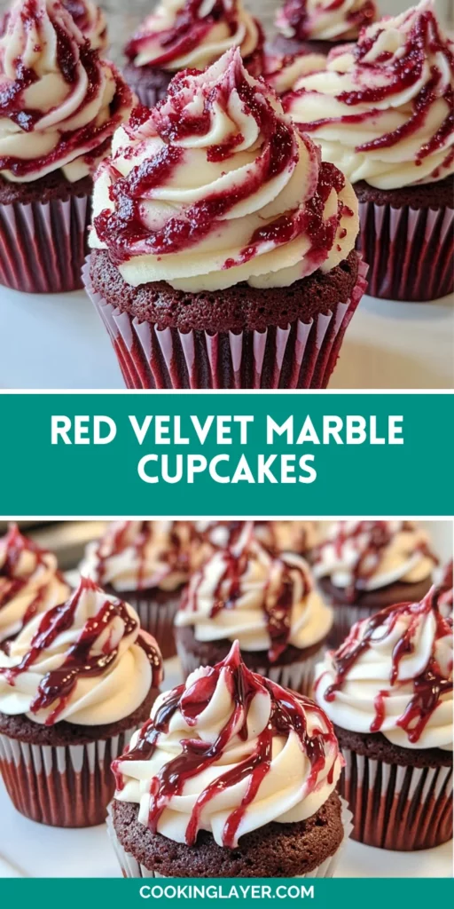 Red Velvet Marble Cupcakes