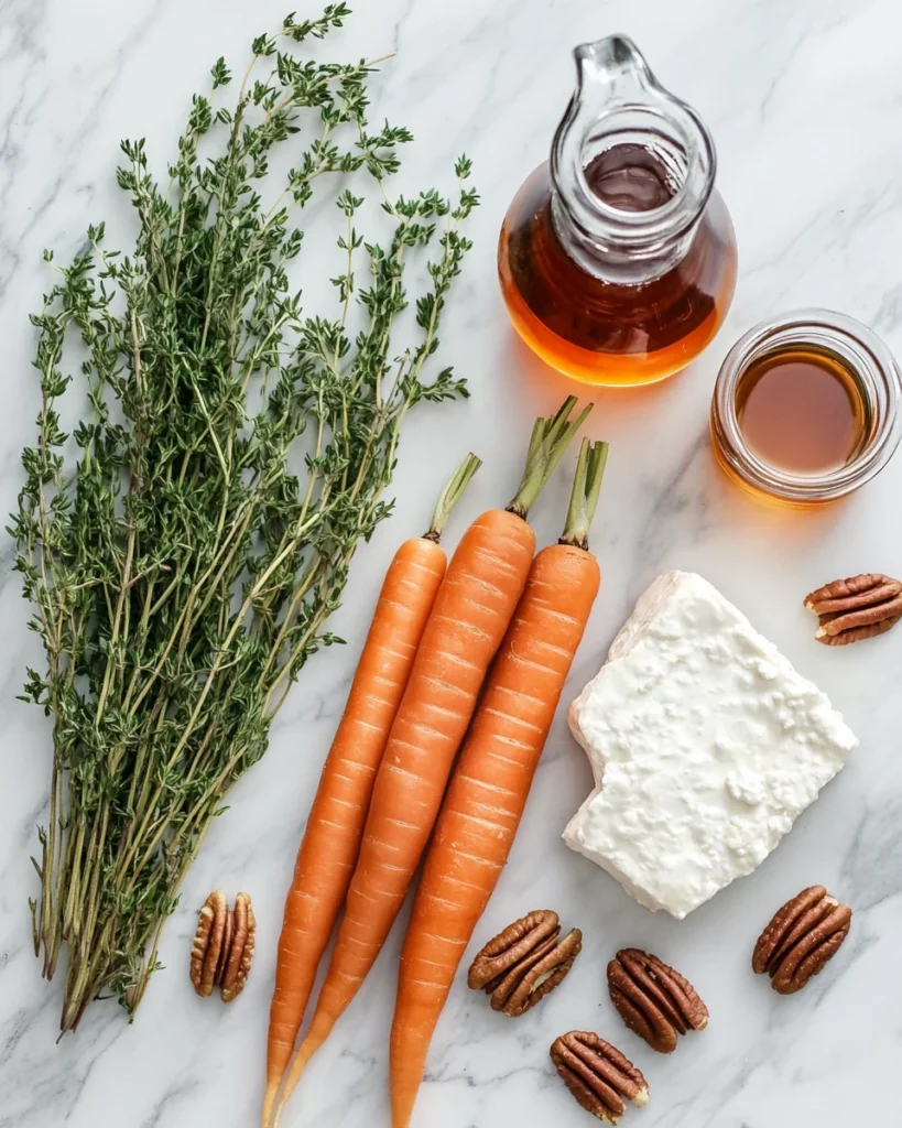 Roasted Carrots with Candied Pecan and Goat Cheese