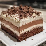 SUMMER DECADENT TRIPLE CHOCOLATE MOUSSE CAKE